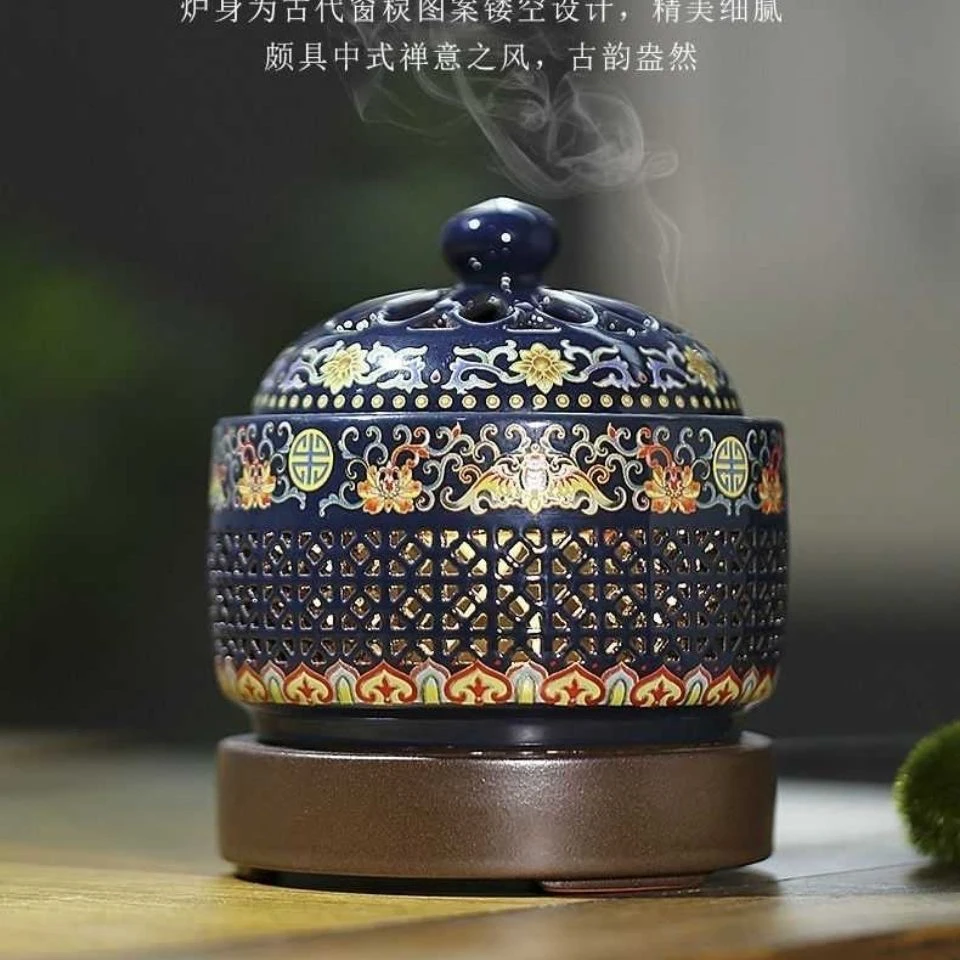 辉哥推荐.. 熏香炉赠送奇楠沉水粉5克茶道家用储物颜色随机