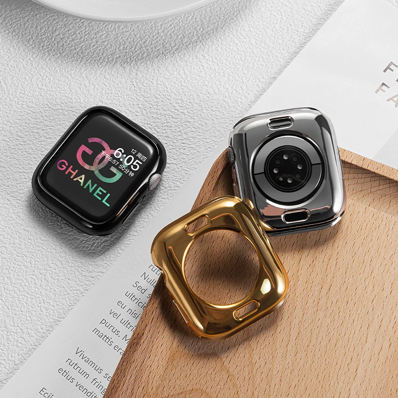 适用苹果S10手表applewatch9保护壳iwatch8保护套SE硅胶表壳7软壳