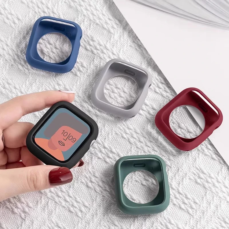 适用applewatch11保护壳苹果S10手表iwatchS9/8/7/SE硅胶保护套