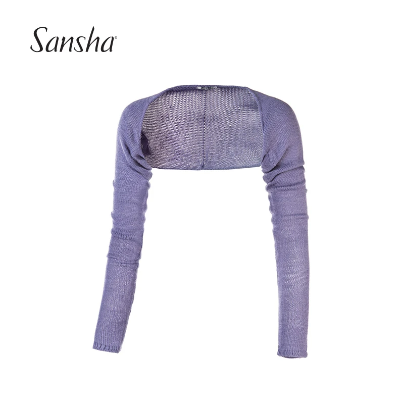 Sansha/三沙芭蕾舞针织护肩女舞蹈保暖练功预热长袖短款上衣百搭