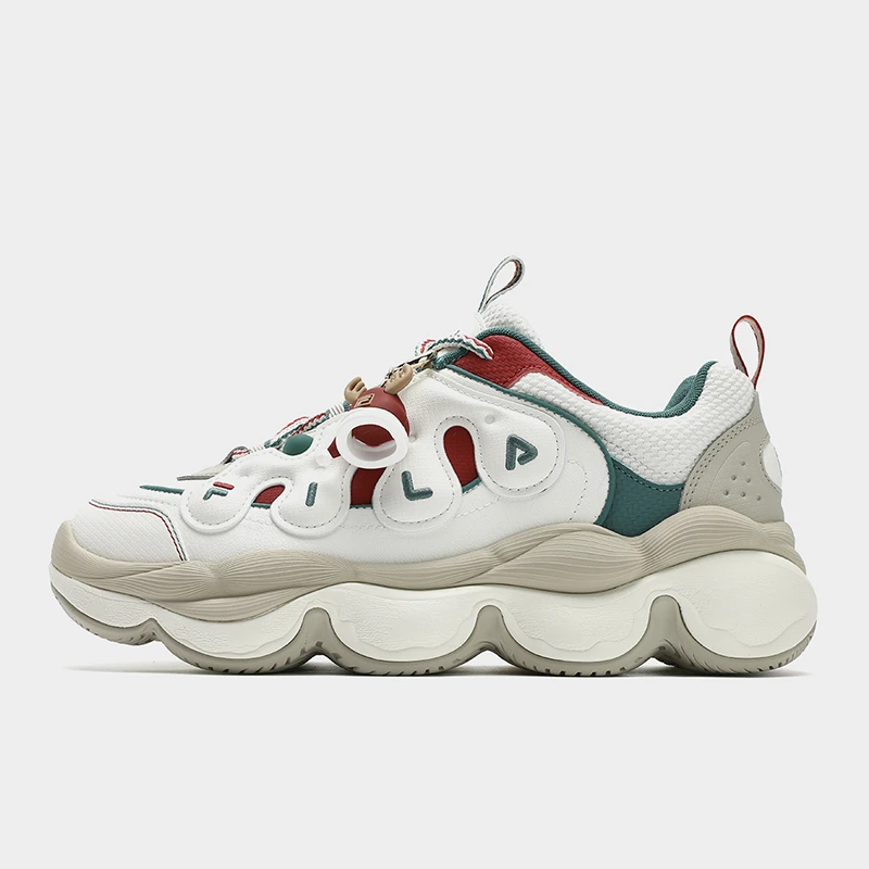 Fila/斐乐24女新款【圣诞配色豌豆】百搭时尚增高运动鞋F12W511109F