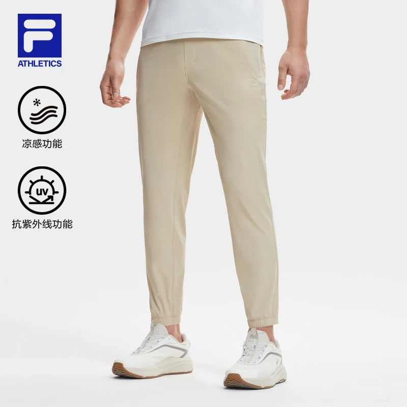斐乐男士【锦氨弹力运动裤】舒适夏季百搭束脚休闲长裤A11M421615F
