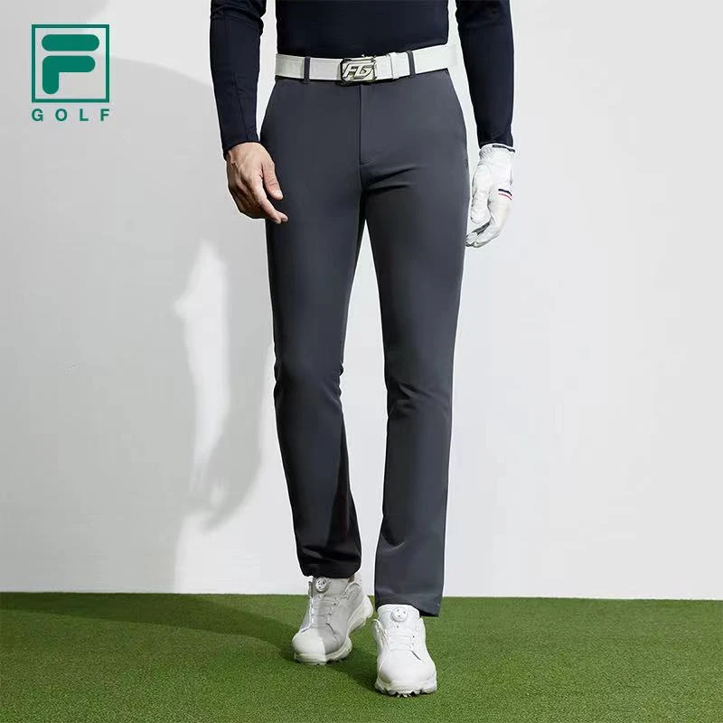 FILA斐乐长裤男装高尔夫加厚长裤冬季新款休闲直筒裤A11M415804F