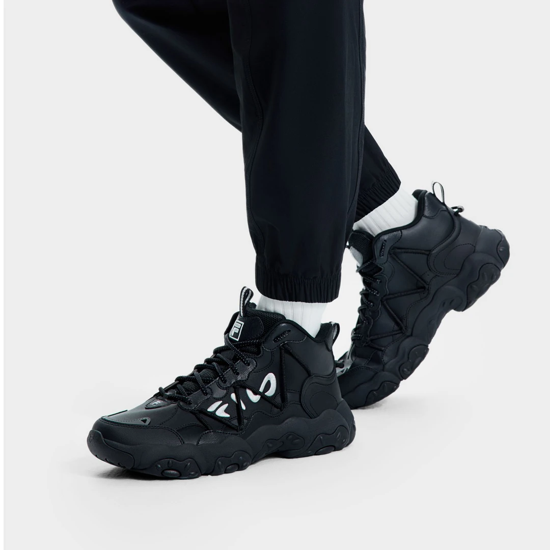 Fila/斐乐2024男新款【高帮猫爪6代】革面秋冬款运动鞋F12M511115F