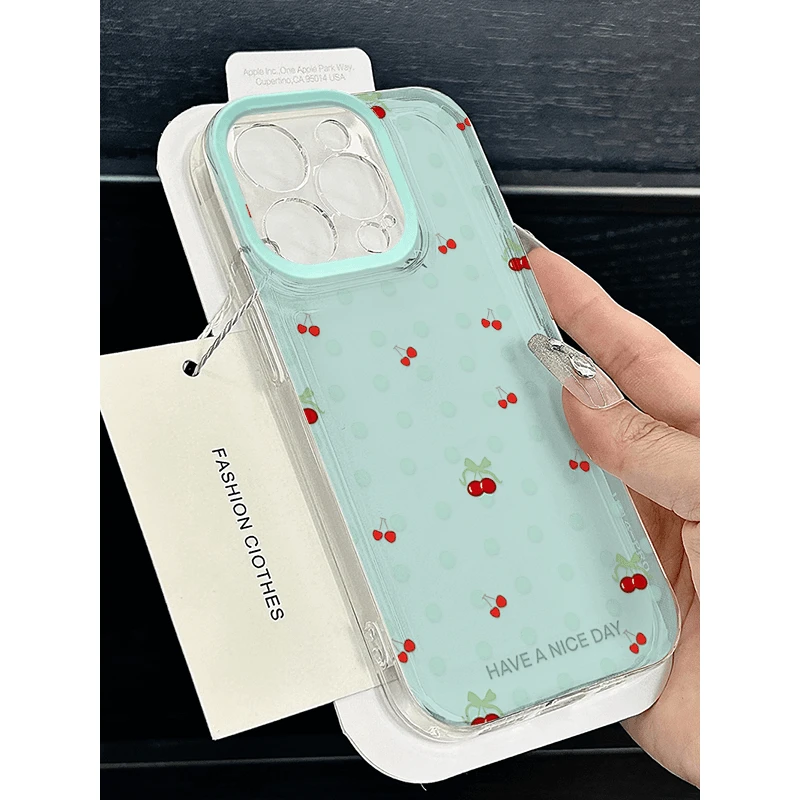 樱桃薄荷曼波华为vivo小米oppo荣耀苹果15手机壳iPhone13软14潮11