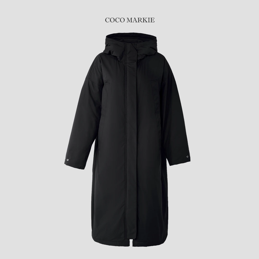 【COCO MARKIE】欧洲风情丨秋冬新款东丽无氨风衣版带帽长款鹅绒服