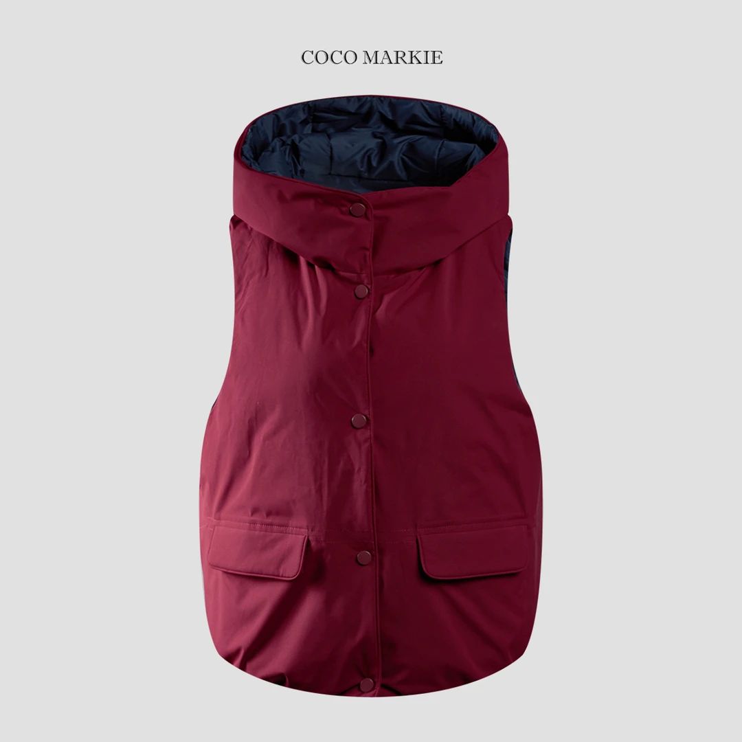 【COCO MARKIE】春秋暖阳丨秋冬新款时尚百搭双面穿连帽羽绒马甲101