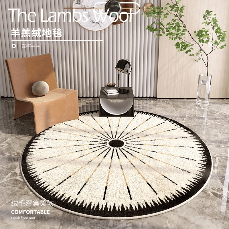 轻奢懒人沙发地垫吊篮电脑椅圆形地毯客厅卧室床地垫梳妆台摇椅垫