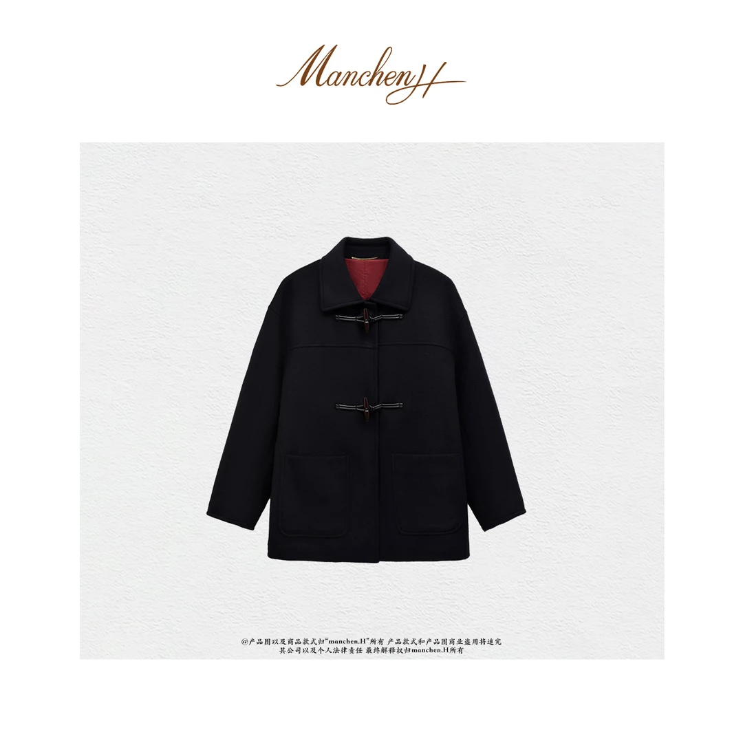 Manchenh“理想时代”意大利进口面料羊绒羊毛驼绒服大衣