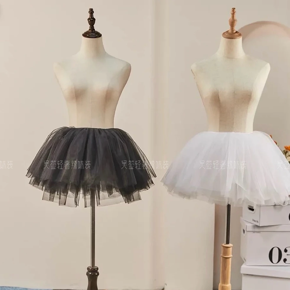 百搭甜美蓬蓬裙纯欲网纱短裙蛋糕裙轻奢睡裙仙女少女裙衬战袍睡衣