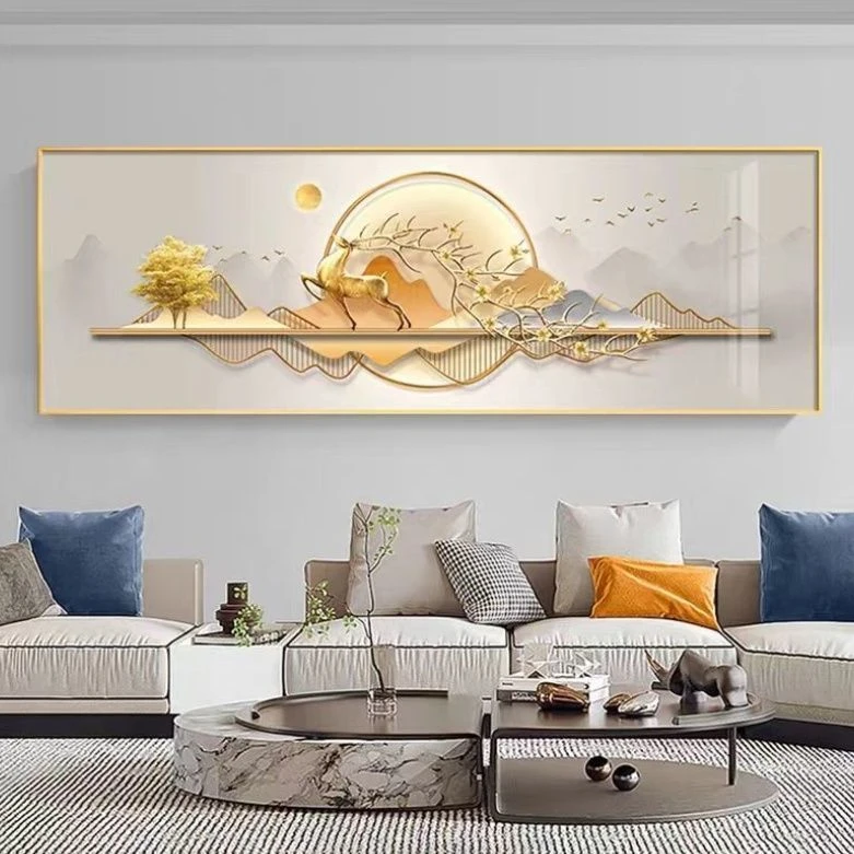 【限量宠粉】金色麋鹿十字绣客厅现代轻奢36色满绣