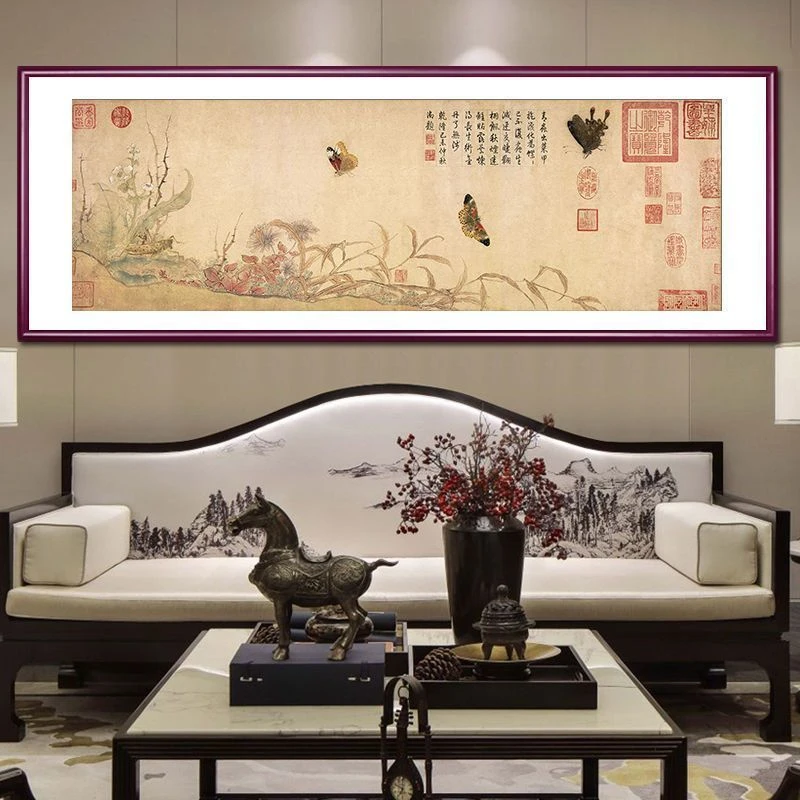 【亏本宠粉勾边练手】写生蛱蝶图十字绣客厅装饰画花鸟画卧室27色