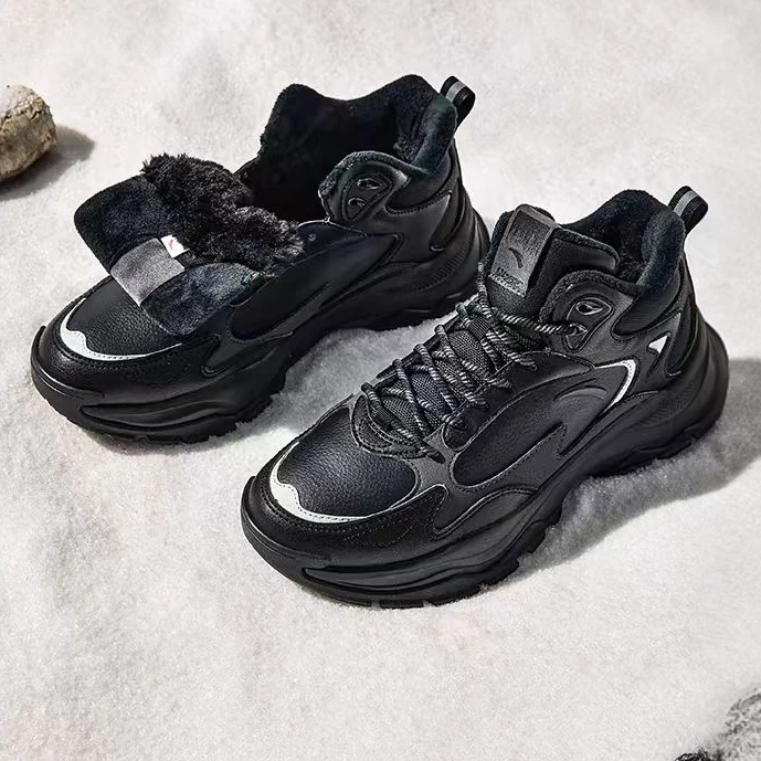 安踏寻界丨加绒高帮棉鞋秋季厚底耐磨休闲运动鞋112448966-YH