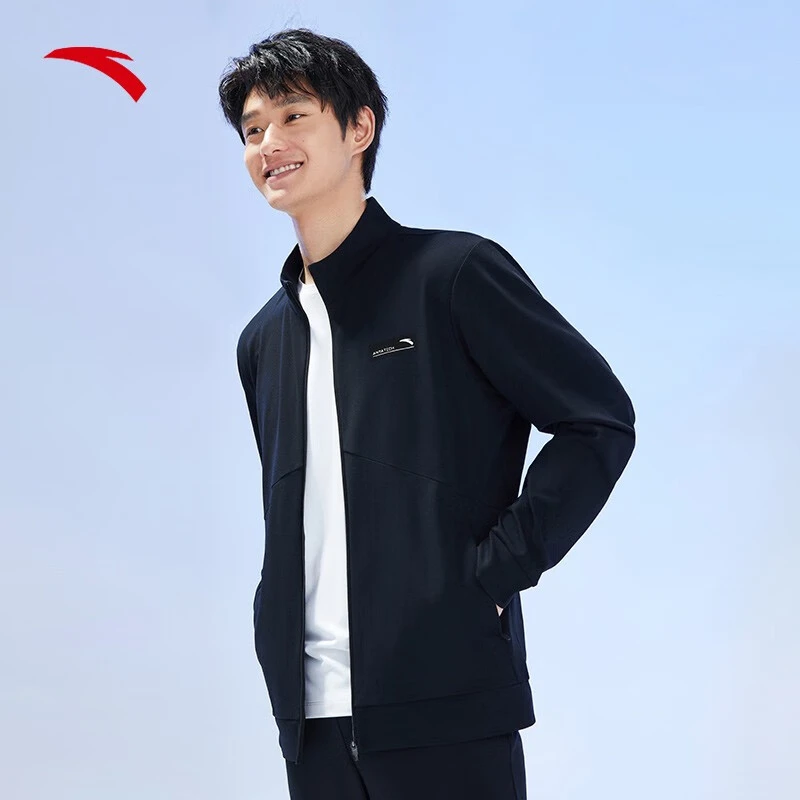 安踏冰丝潮流运动长袖夹克外套男士春夏跑步针织上衣152327704-ST