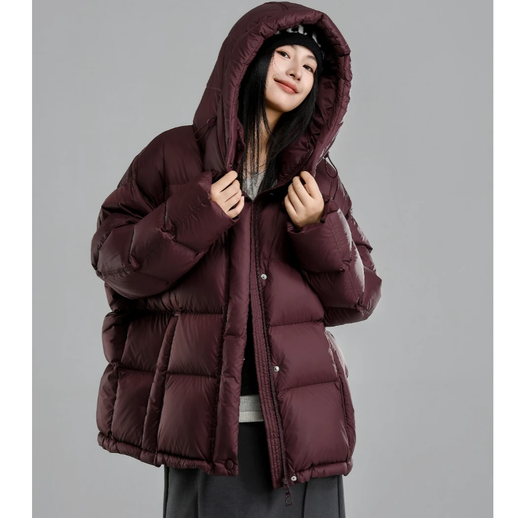 2024冬季新款韩版泡芙羽绒服新标90白鸭绒保暖宽松连帽829