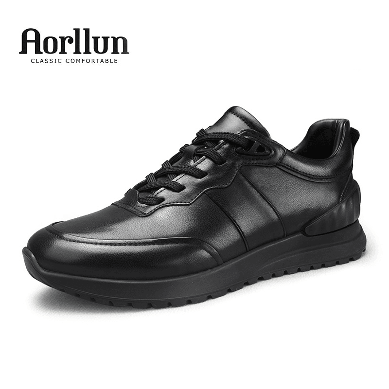 Aorllun/奥勒伦 男款运动休闲皮鞋真皮秋冬新款阿甘鞋牛皮旅游鞋