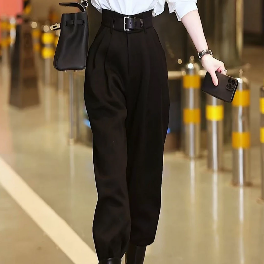 （萱萱推荐）时尚百搭简约显瘦减龄气质加绒加厚休闲裤