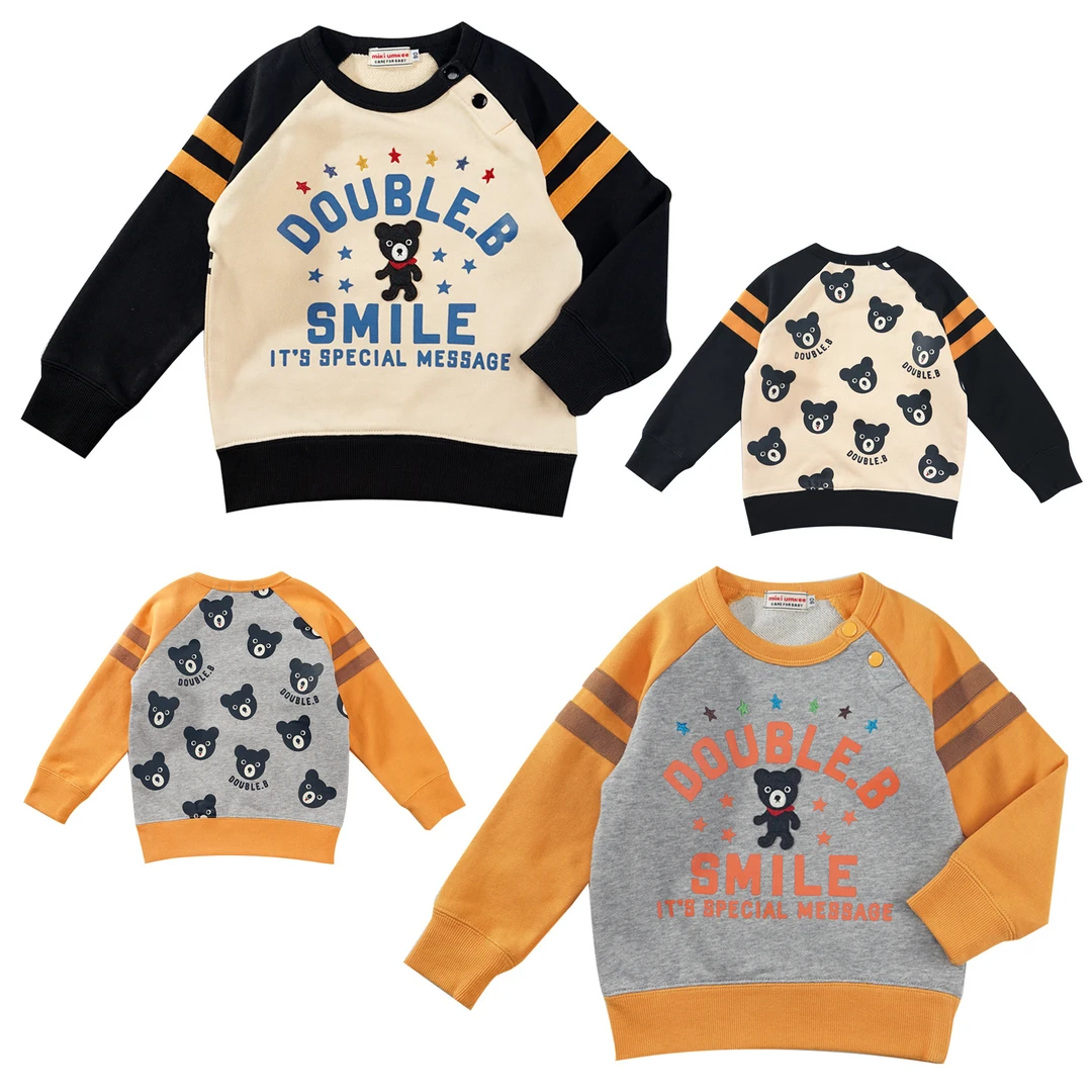 BW2286星星满熊斜肩套头卫衣