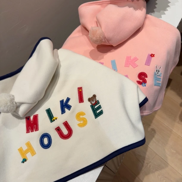 【思元定制】24329 儿童mk卡通熊兔斗篷加厚外套
