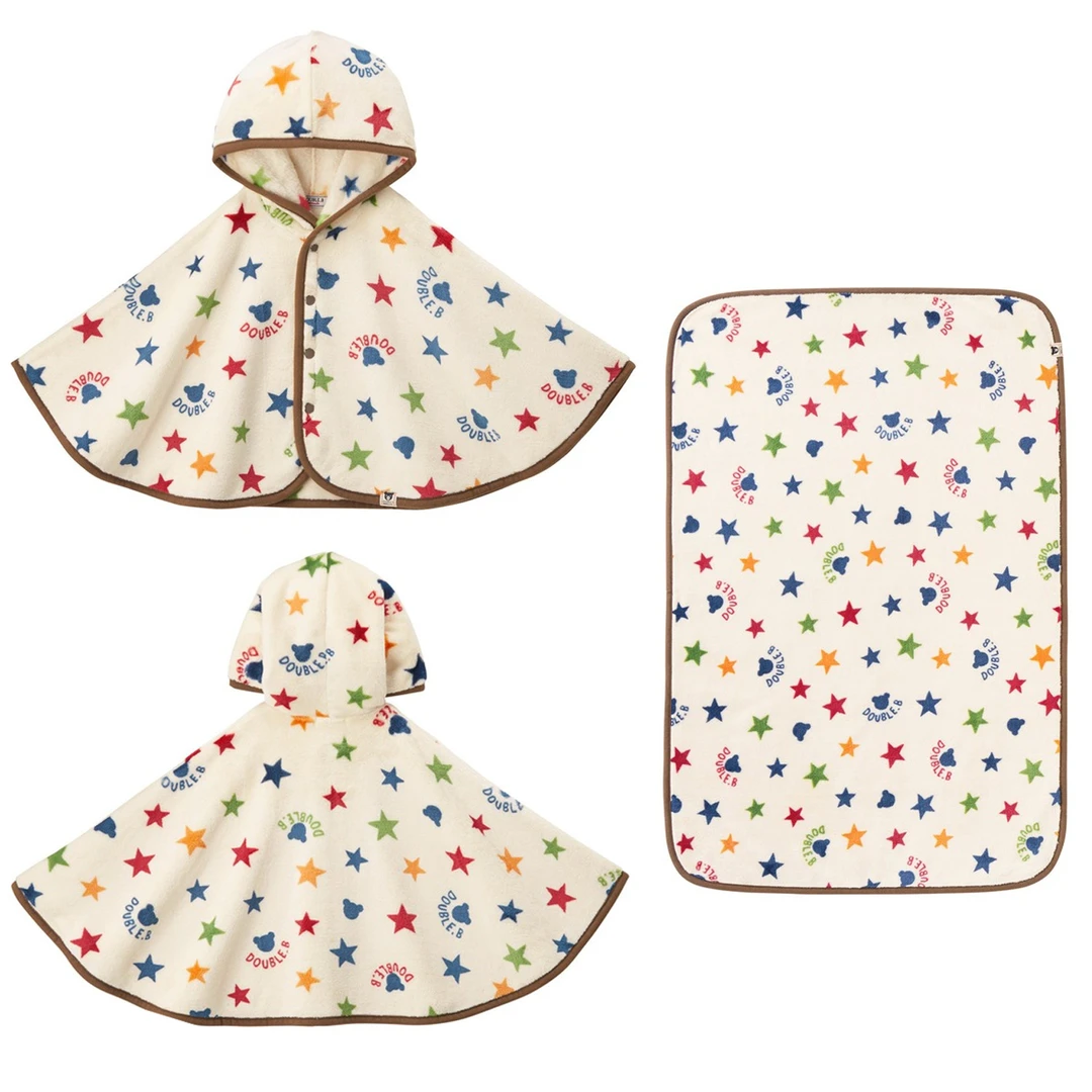 GSE2199五角星熊头满印抱被斗篷