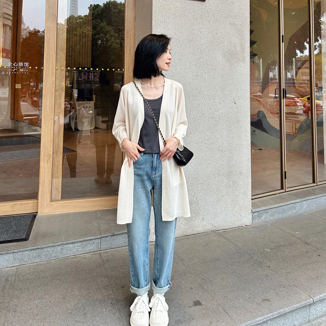 【87】高腰阔腿牛仔裤女2024新款梨形身材小个子复古哈伦萝卜老爹裤