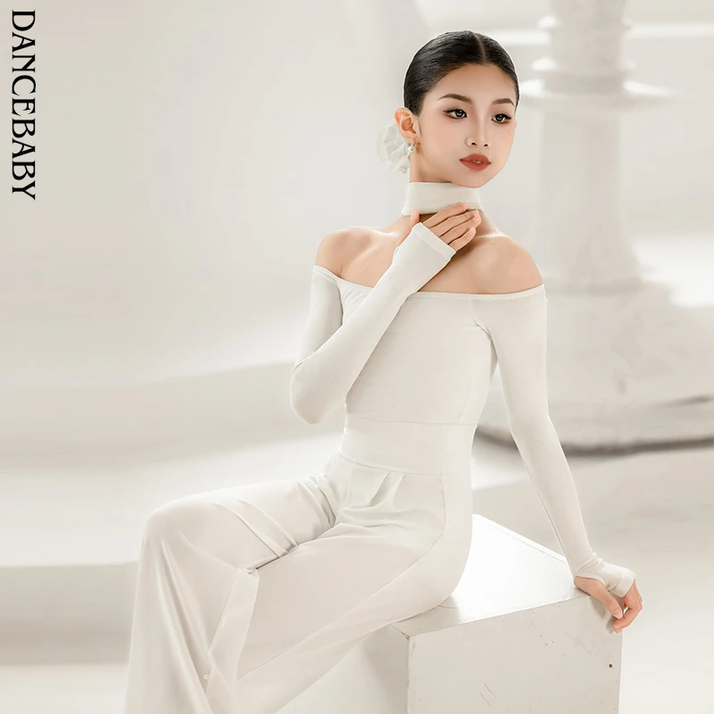 Dancebaby拉丁舞女儿童新款练习套装秋冬专业舞者拉丁舞服DAS819