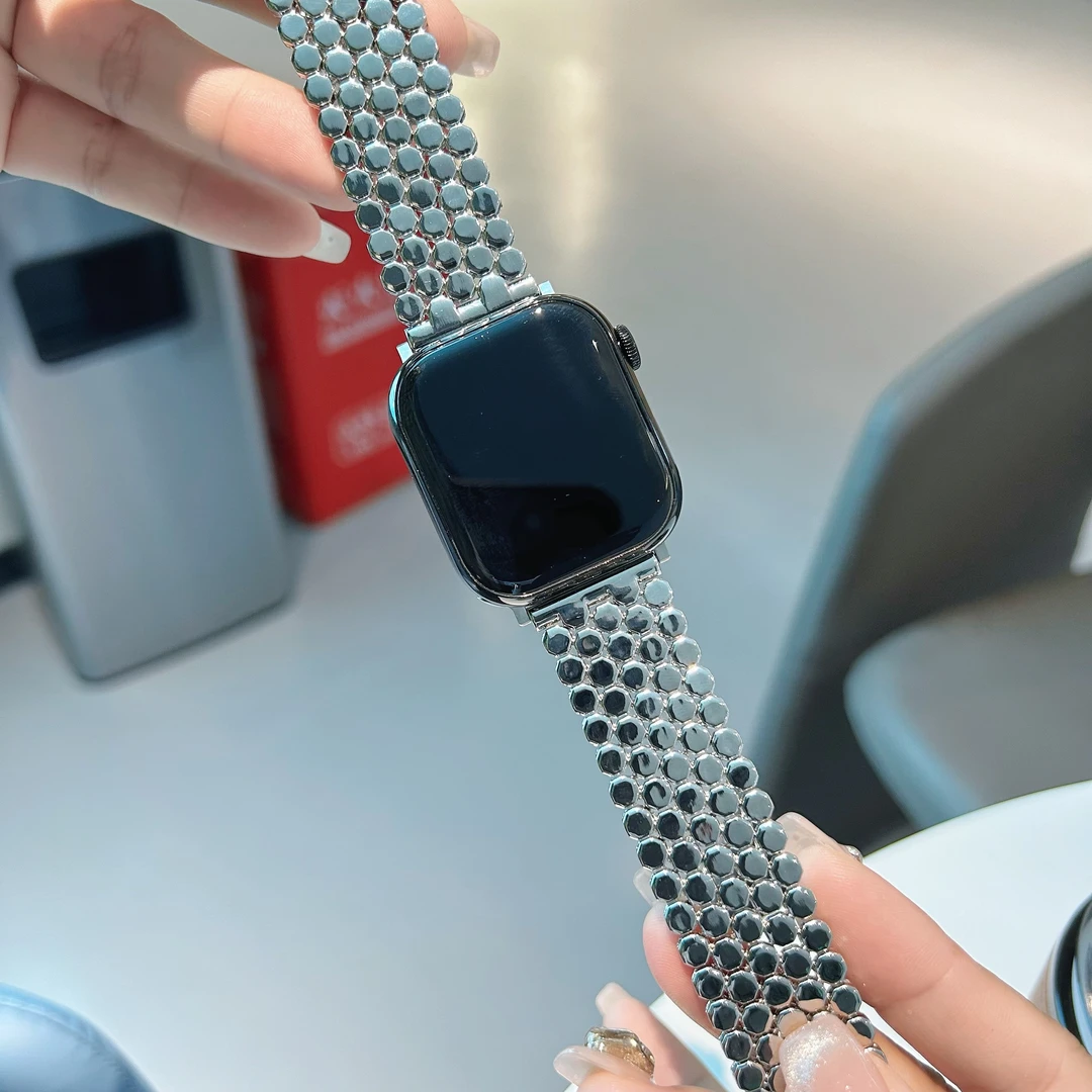 适用苹果Apple Watch 8表带iwatch9/8/7/se代高级感小众设计鱼鳞