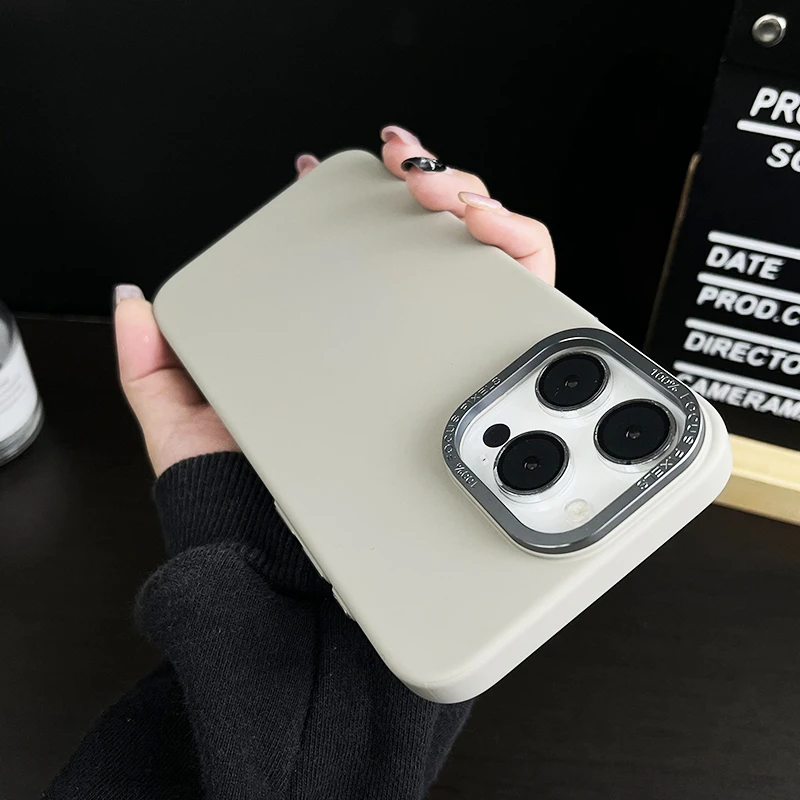 新款极简肤感iPhone15pro手机壳苹果14promax超薄12轻奢肤感壳13