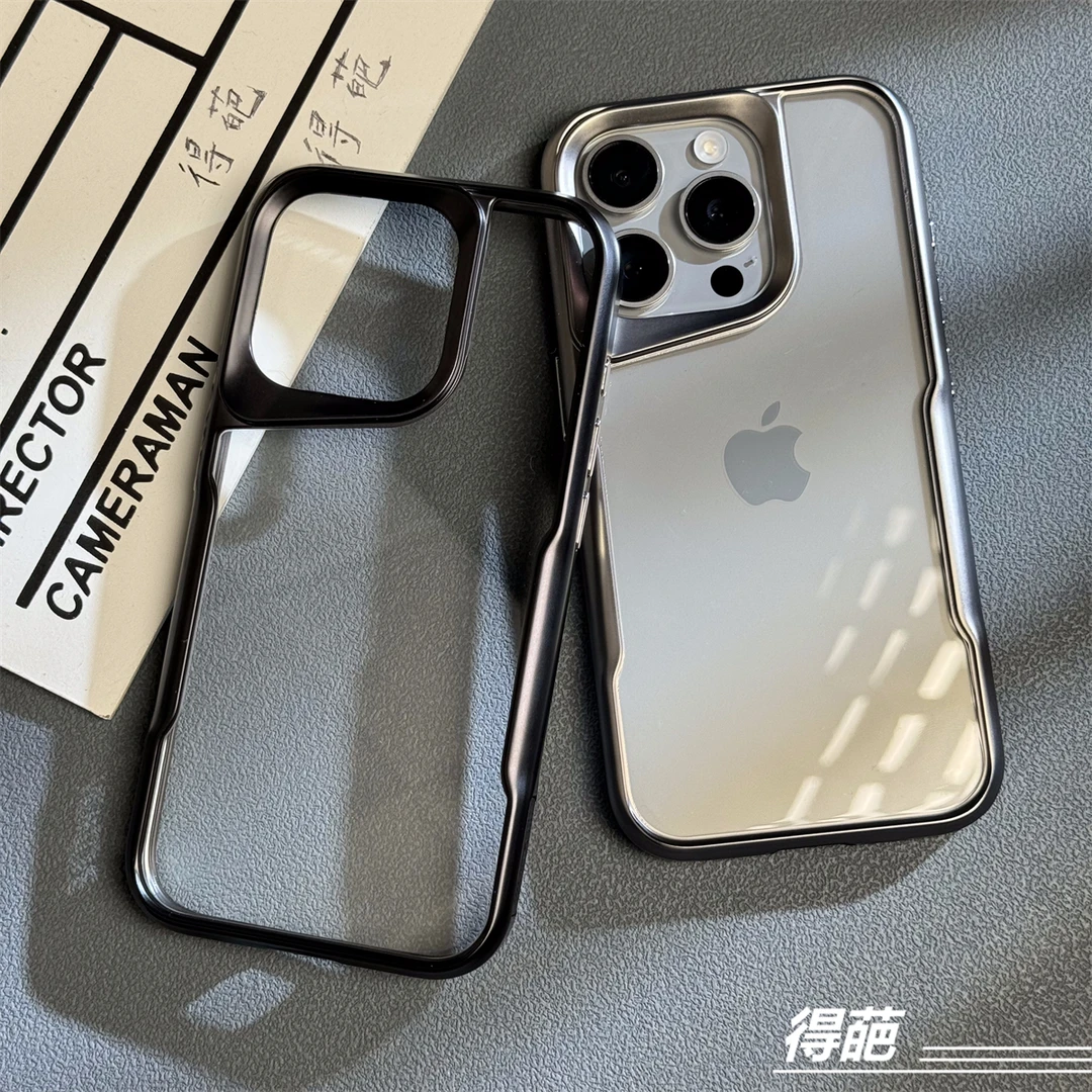 得葩护甲小蛮腰苹果15promax手机壳亚克力iphone14pro简约13/12