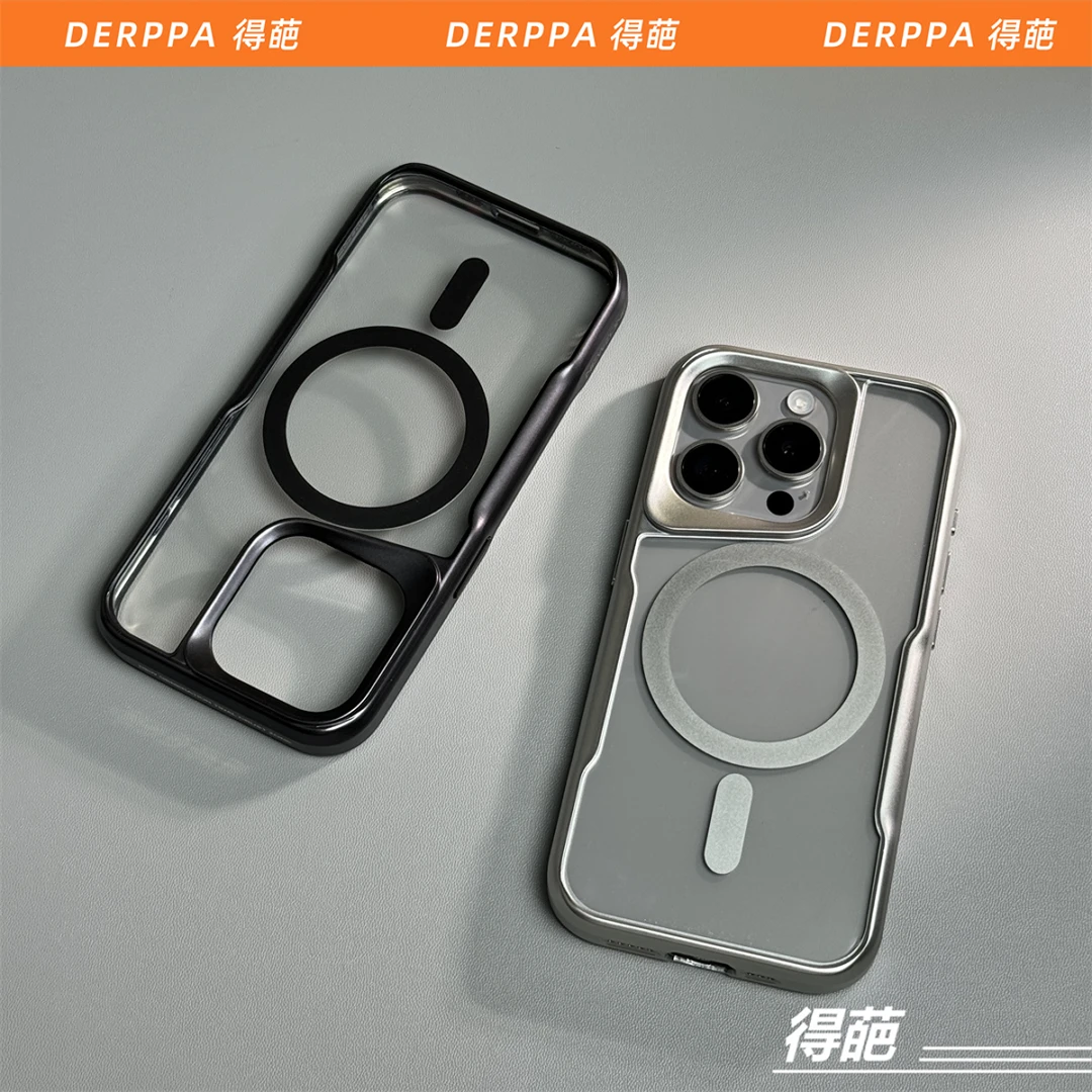 新款护甲小蛮腰苹果15promax磁吸手机壳iphone14pro简约13/12防摔