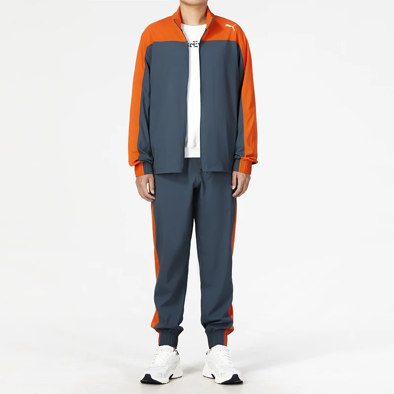彪马男装套装新款运动服健身训练休闲透气外套长裤套装/521894-42
