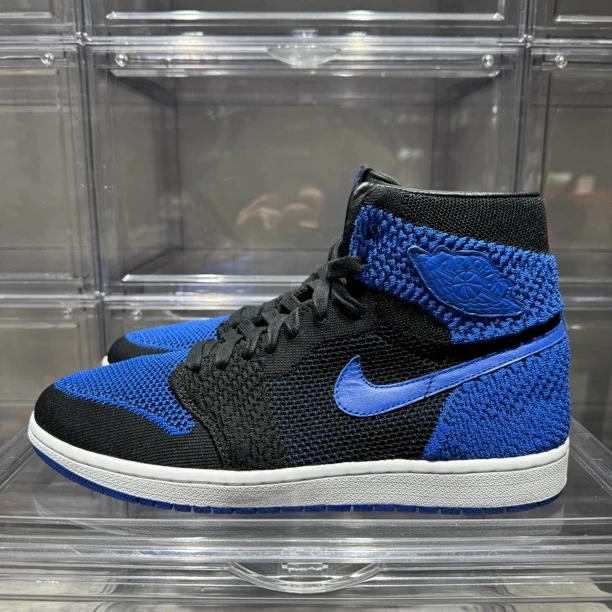 90新  45码 充新 无盒 AJ1黑蓝编织 复古篮球鞋 男款 皇家蓝