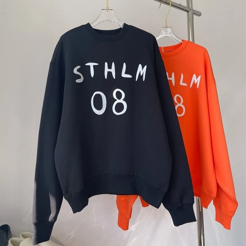 欧货2026春装新款减龄撞色字母印花卫衣女装宽松大版上衣外套潮牌