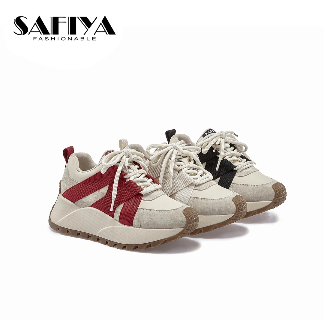 索菲娅Safiya2024新款百搭潮鞋休闲运动阿甘鞋老爹鞋女SF41112A38