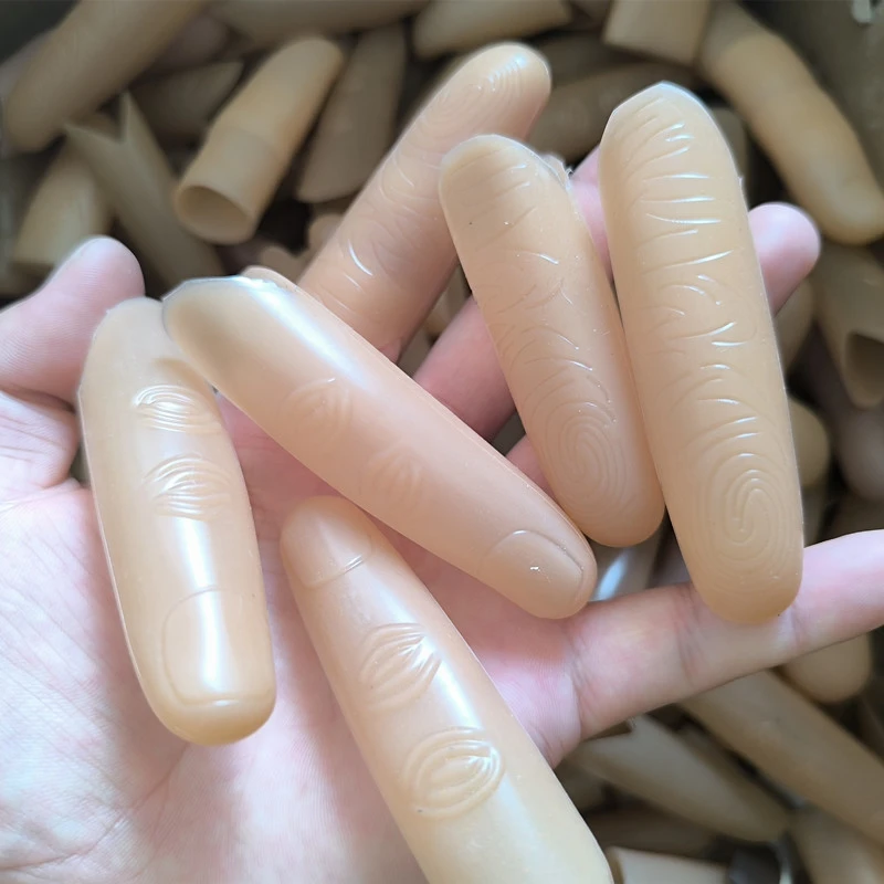 工厂手工活防滑耐磨黑色加厚手指护手手指保护指套