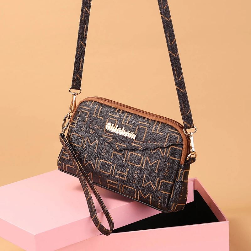 斜挎包小包包女印花复古风休闲女士女款单肩斜跨女包斜挎小包