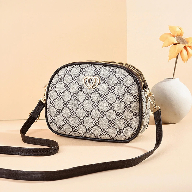 小包包女斜挎包单肩包轻奢小众洋气女士女款三层外出小挎包女包