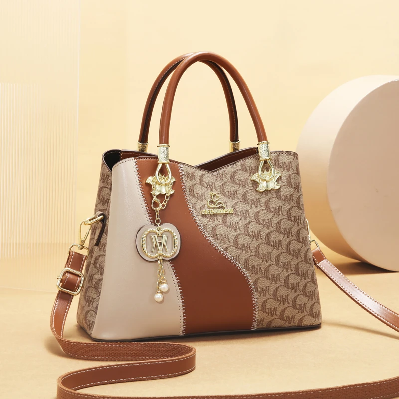 高级感轻奢手提包女2025新款大容量妈妈包中年女包品牌单肩斜挎包