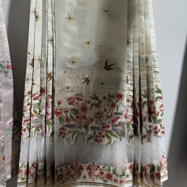 沐瑶优推曹县马面裙花鸟剪花马面裙