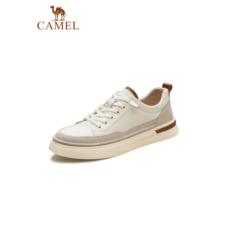Camel骆驼官方店 2022夏新款男鞋小白鞋复古百搭滑板鞋GE12235036
