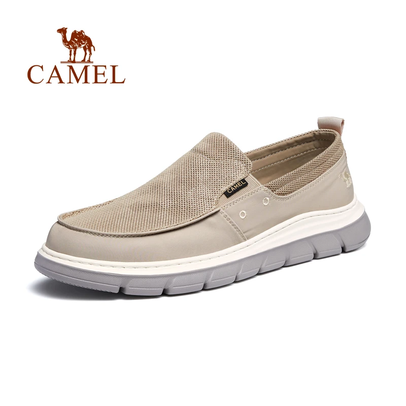 骆驼男鞋2023夏新款发泡软底轻便免系带懒人套脚布鞋G13M050021