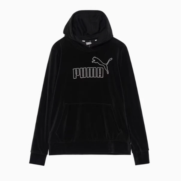 PUMA/彪马【大仓】女子连帽套头衫长袖丝绒卫衣 672304-01-45