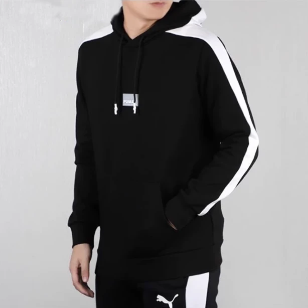 PUMA/彪马男士运动连帽休闲黑色时尚秋冬卫衣 598233-01 D030