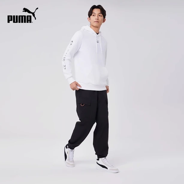 PUMA/彪马男美式复古运动休闲口袋直筒梭织长裤工装裤 680277-01