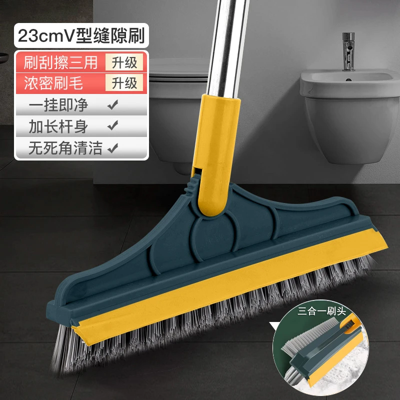 【居家生活】浴室厨房地缝刷地板刷硬毛刮水二合一缝隙地缝清洁刷子