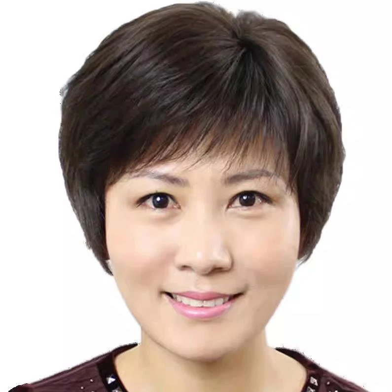 真人发丝全真发假发女短发奶奶假发头套女士光头整顶中老年全真发