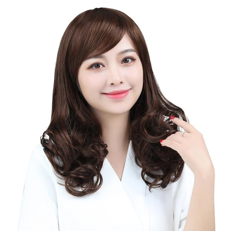 全真人发丝假发头套女士假发高端真人假发女士新款时尚假发