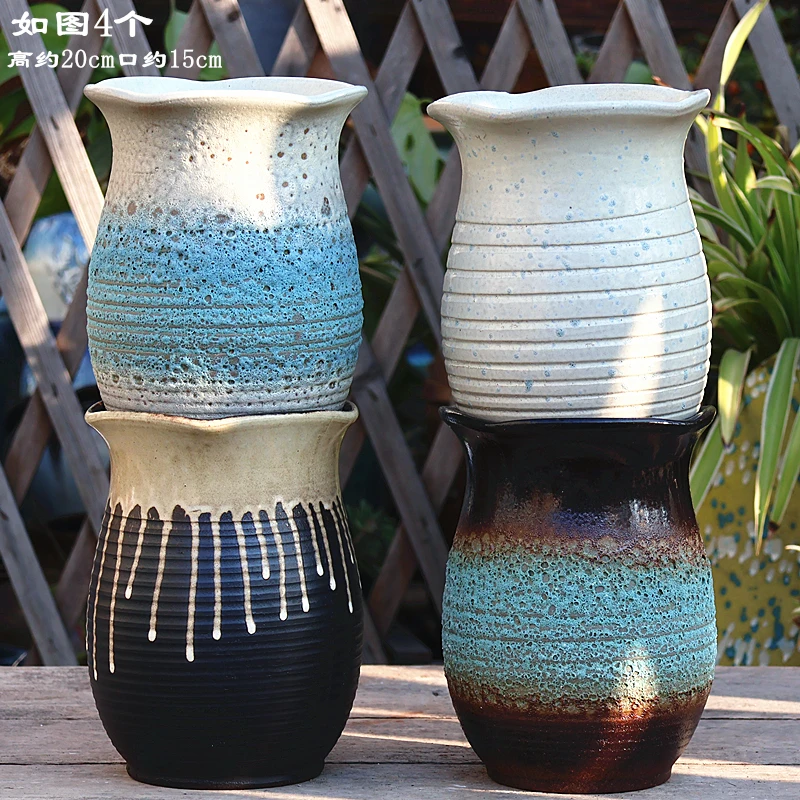 多肉花盆陶瓷特大口径粗陶紫砂透气兰花盆绿植盆栽法师老桩盆