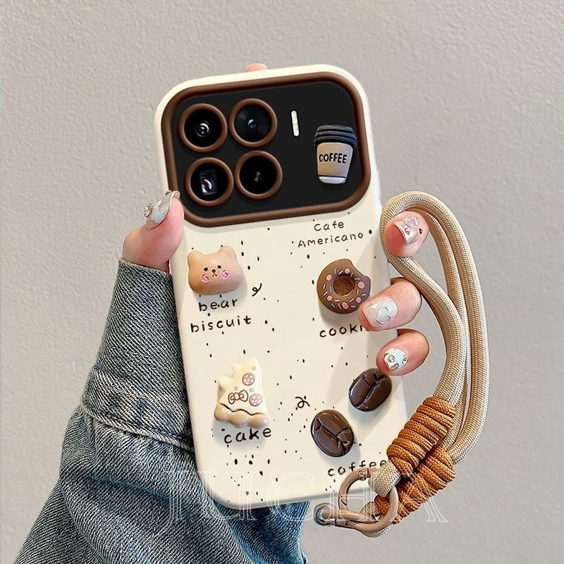 立体咖啡小熊适用小米15手机壳ins风新款xiaomi14pro防摔13全包12