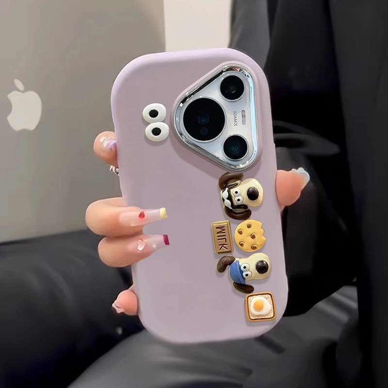 呆萌掌门狗适用华为pura70手机壳卡通可爱HUAWEIp60pro轻奢50防摔